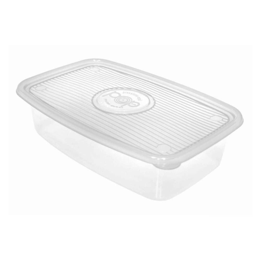 Pote De Plástico Retangular Pop Plasútil 2,7L - Transparente
