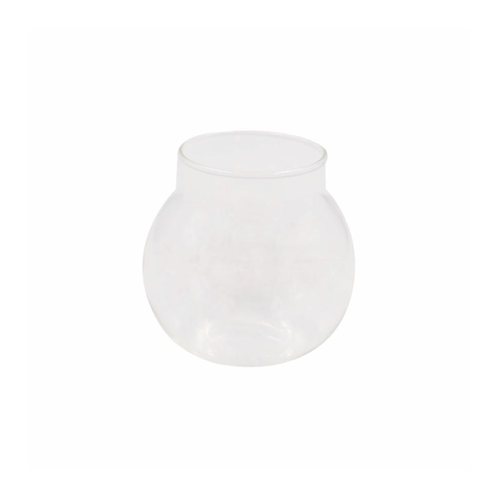 Pote De Vidro Com Tampa Bambu Redondo Havan Casa 1,4 Litros - Transparente