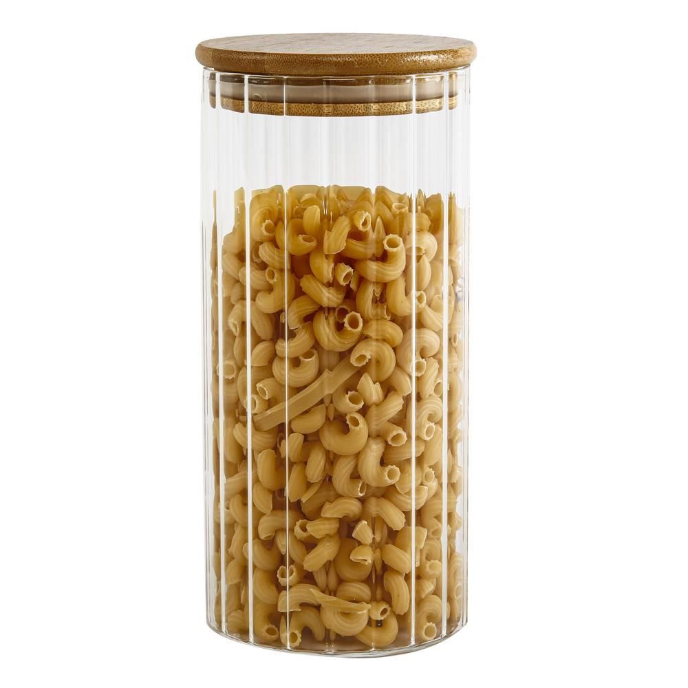 Pote De Vidro Com Tampa Em Bambu Gourmet Wolff - 800ml