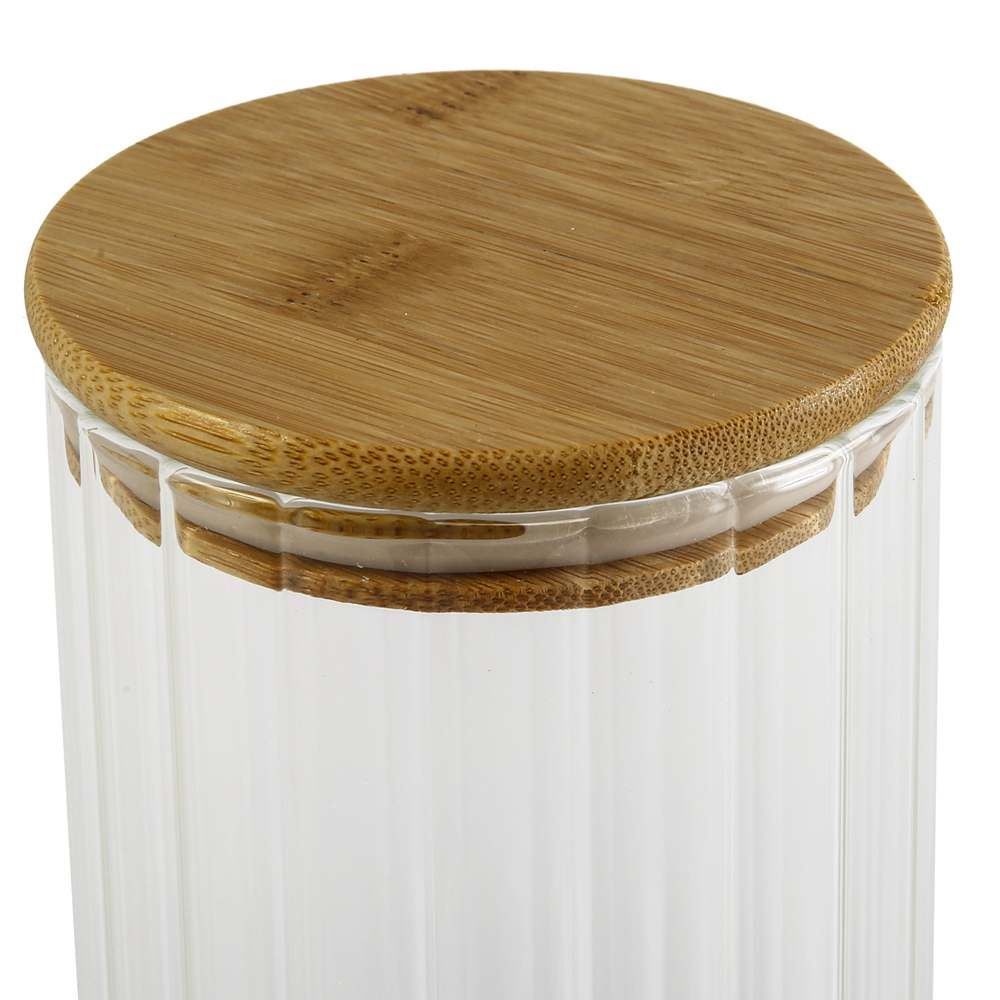 Pote De Vidro Com Tampa Em Bambu Gourmet Wolff - 800ml