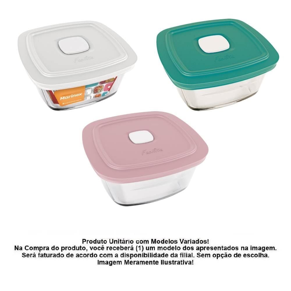 Pote De Vidro Com Tampa Facilita Vap Marinex 1 Litro - Sortido