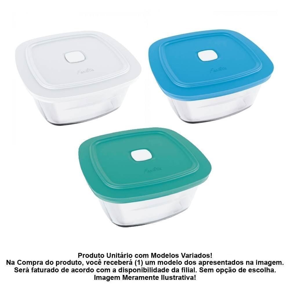 Pote de Vidro com Tampa Facilita Vap Marinex 2 Litros - Colorido