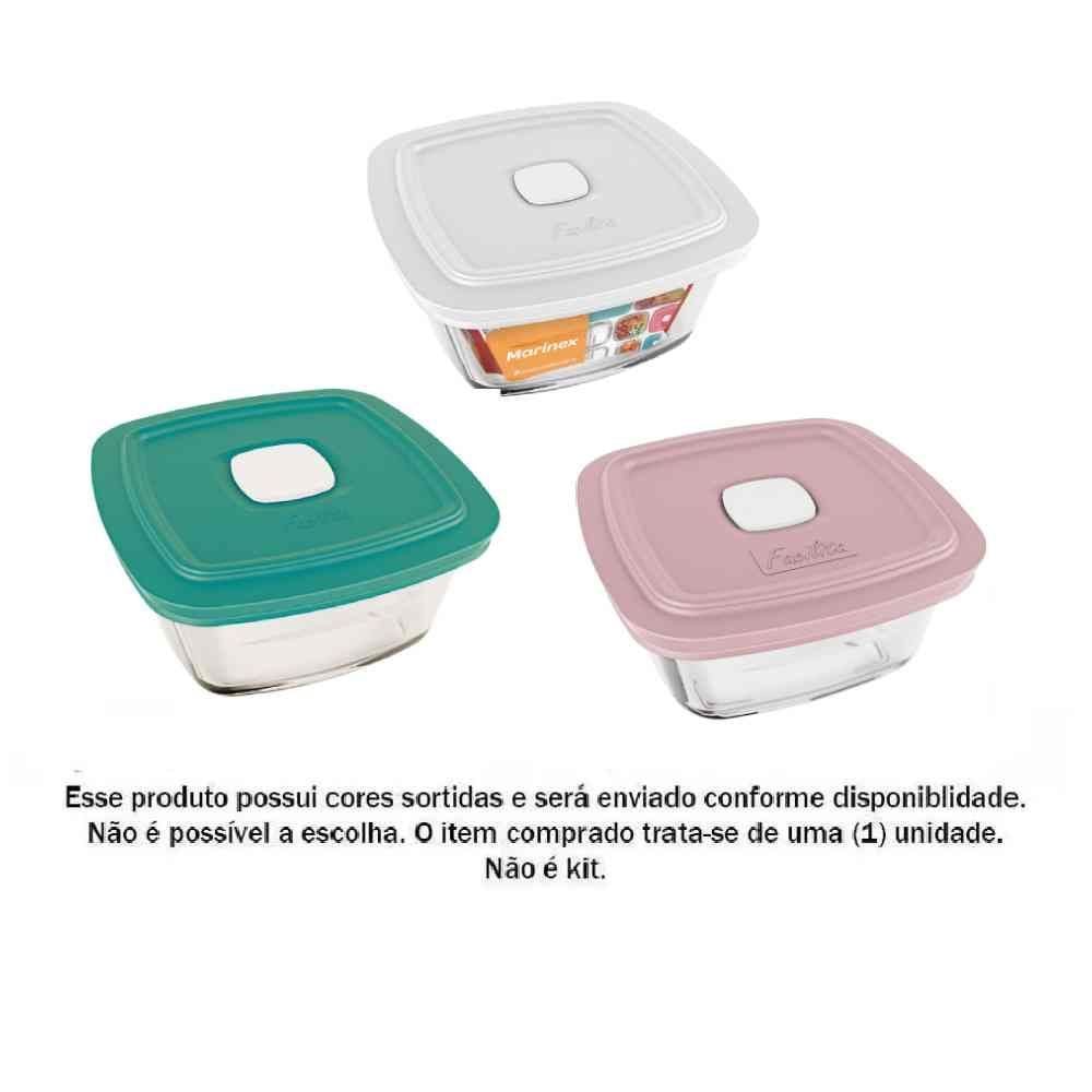 Pote De Vidro Com Tampa Facilita Vap Marinex 500Ml - Sortidos