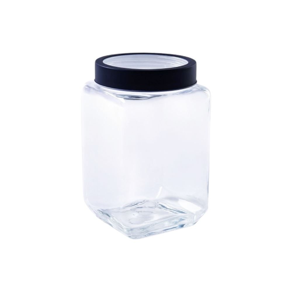 Pote De Vidro Com Tampa Gastro Lyor 1,7L - Preto