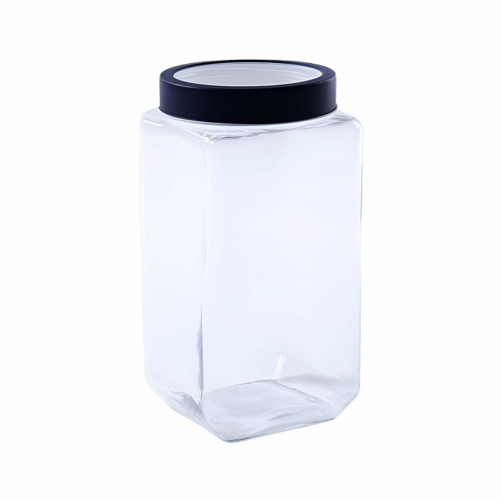 Pote de Vidro com Tampa Gastro Lyor 2,2 Litros - Preto