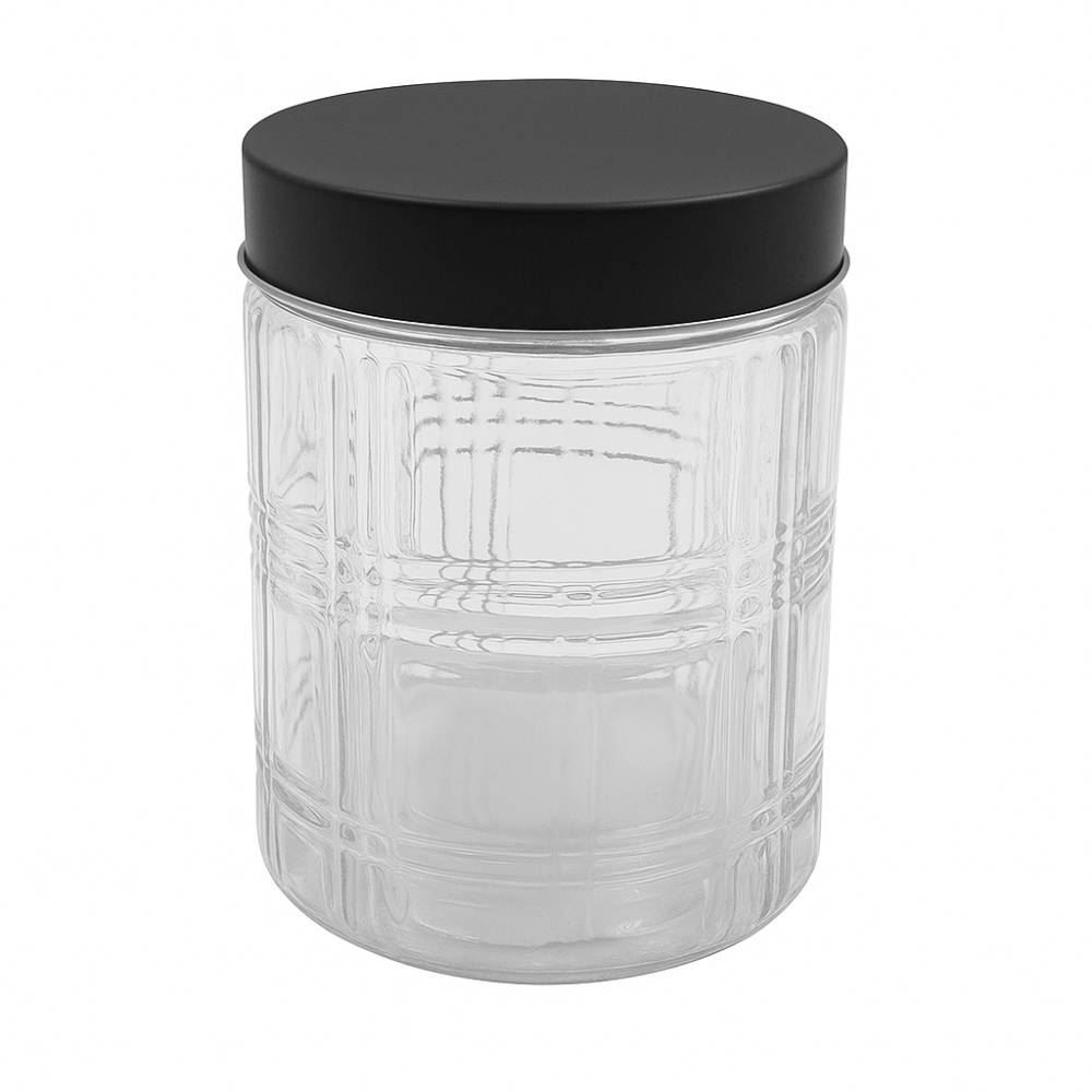 Pote De Vidro Com Tampa Havan Casa 850Ml - Preto