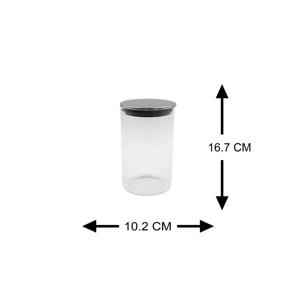 Pote De Vidro Com Tampa Inox Havan Casa 1 Litro - Havan Casa