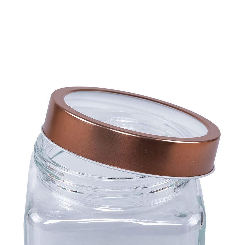 Pote De Vidro Com Tampa Lyor 800Ml - Gold Rosé