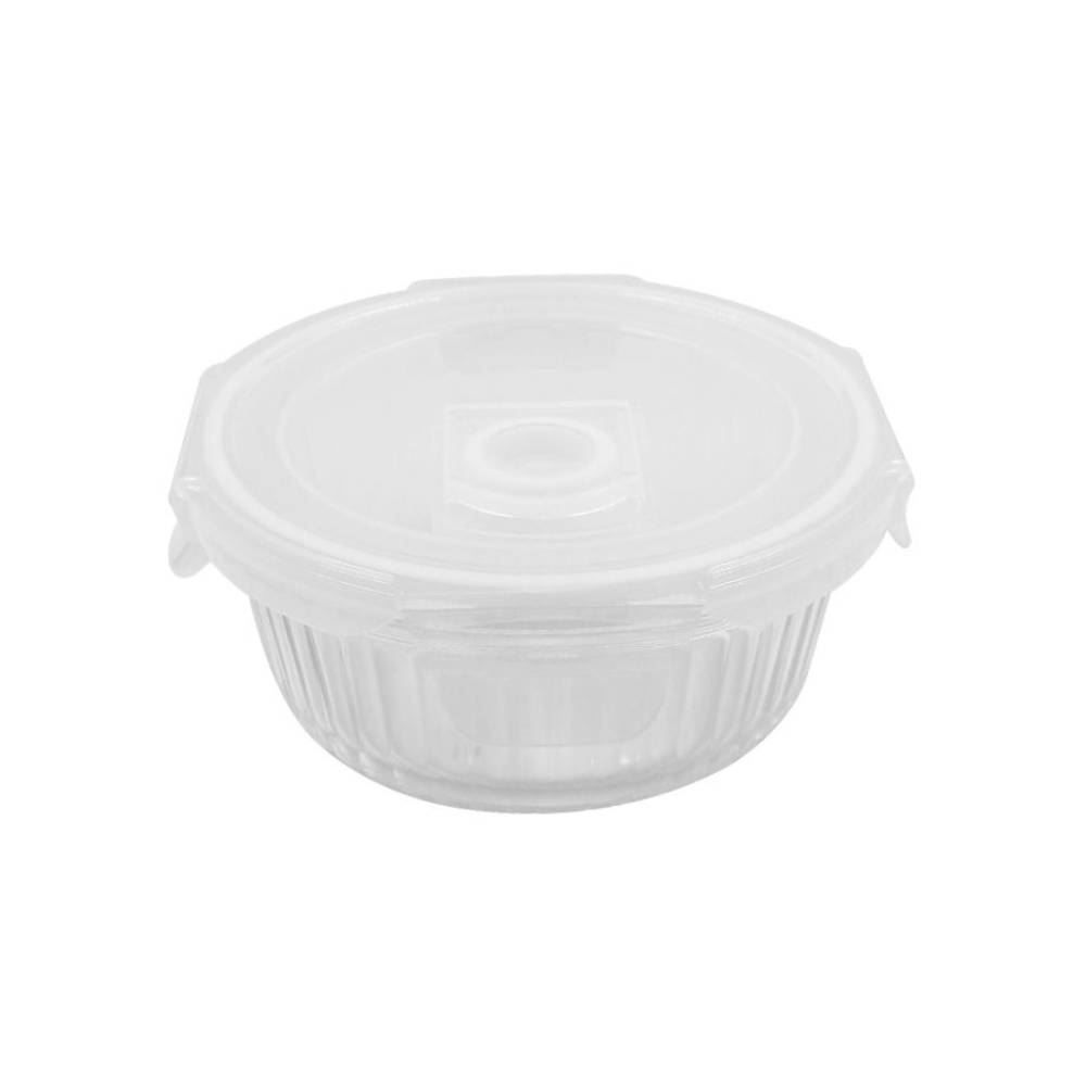 Pote De Vidro Hermético Canelado Havan Casa 620Ml - Transparente