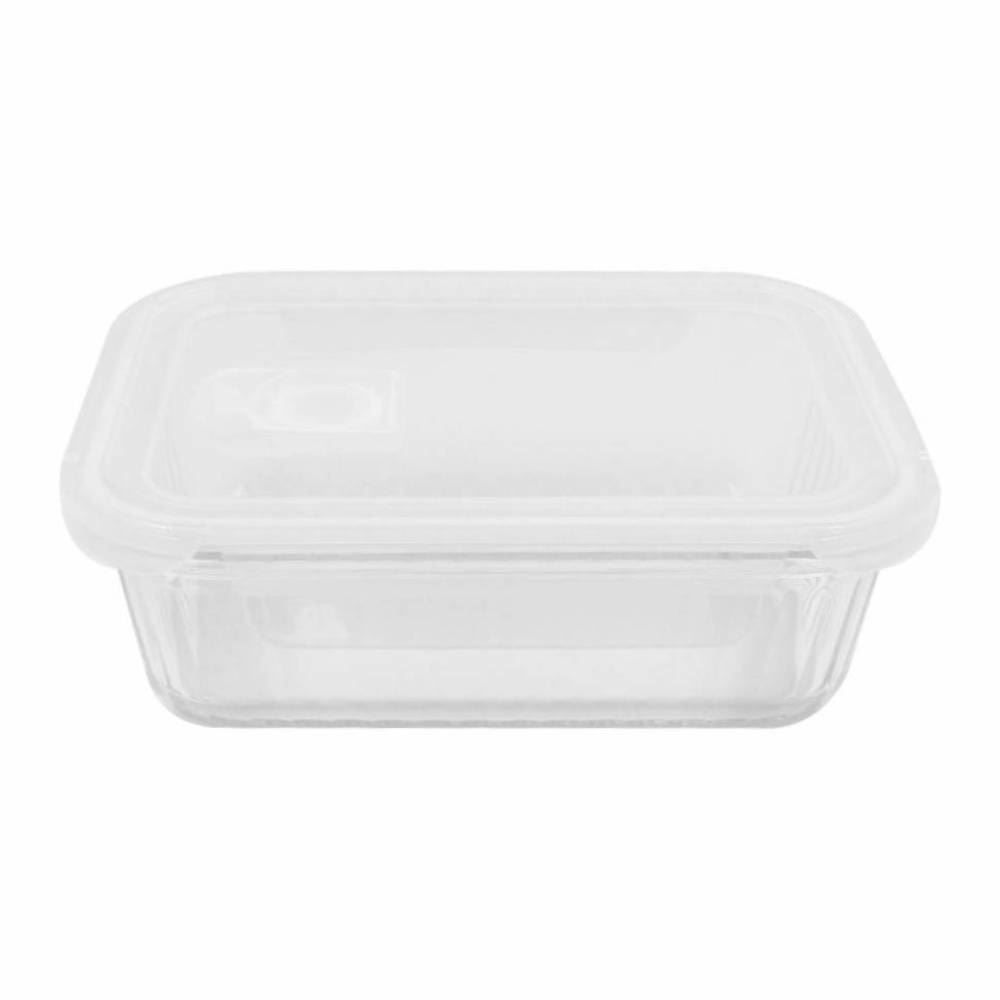 Pote De Vidro Hermético Retangular Canelado Havan Casa 640Ml - Transparente