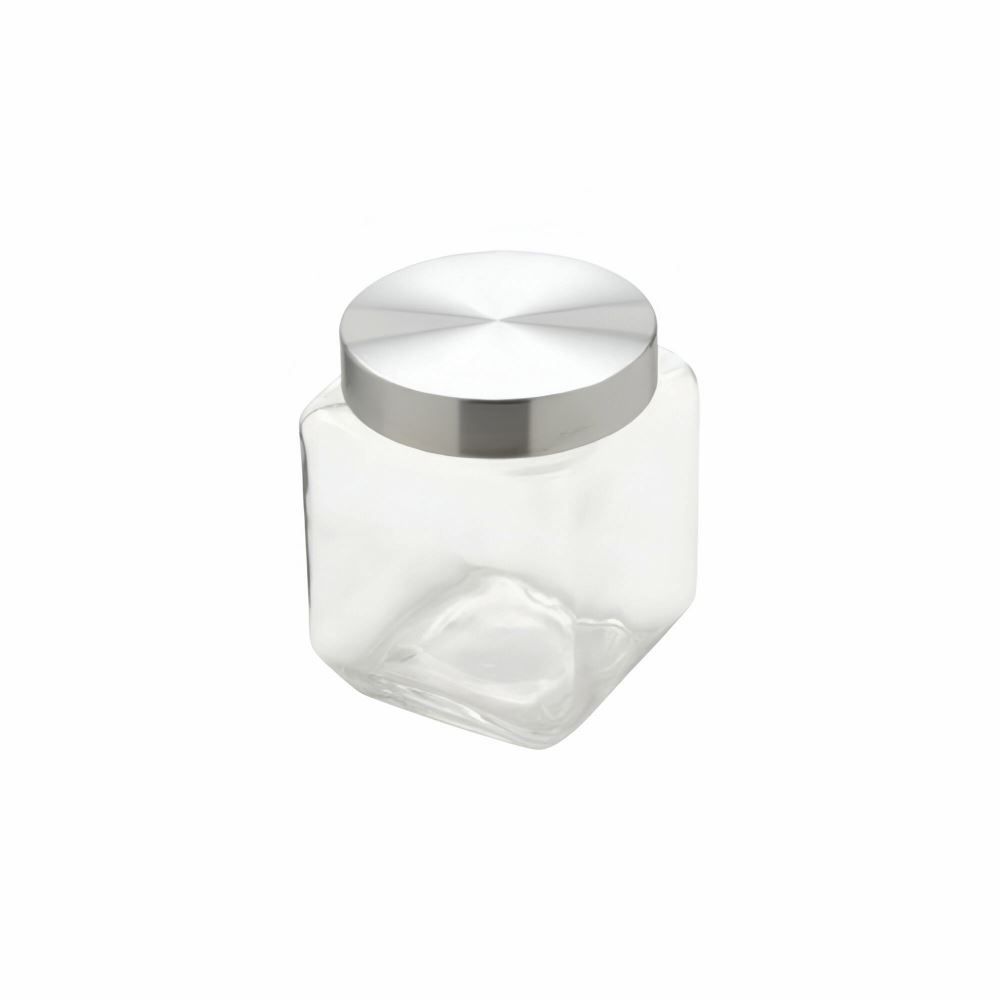 Pote De Vidro Quadrado Wolff 1,2 Litros - Transparente