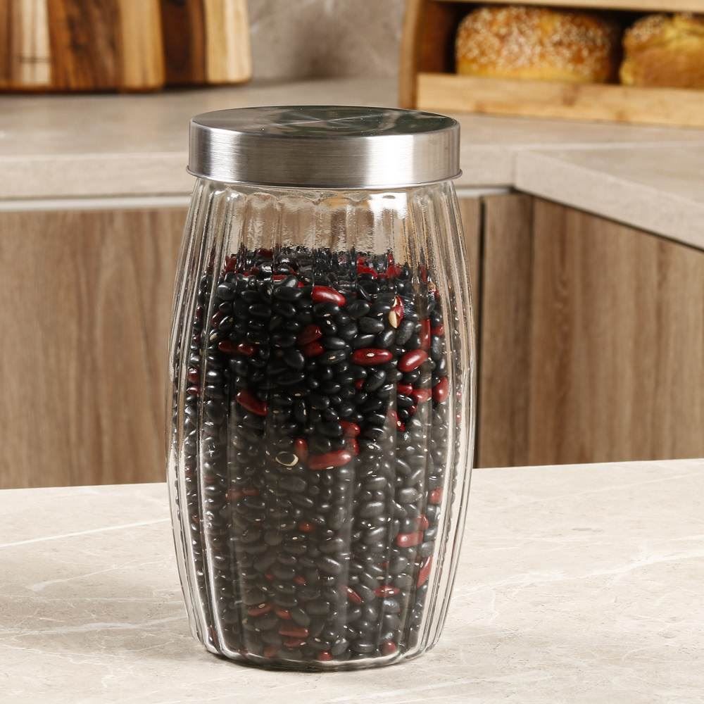 Pote De Vidro Redondo Com Tampa Havan Casa - 1,8 Litros