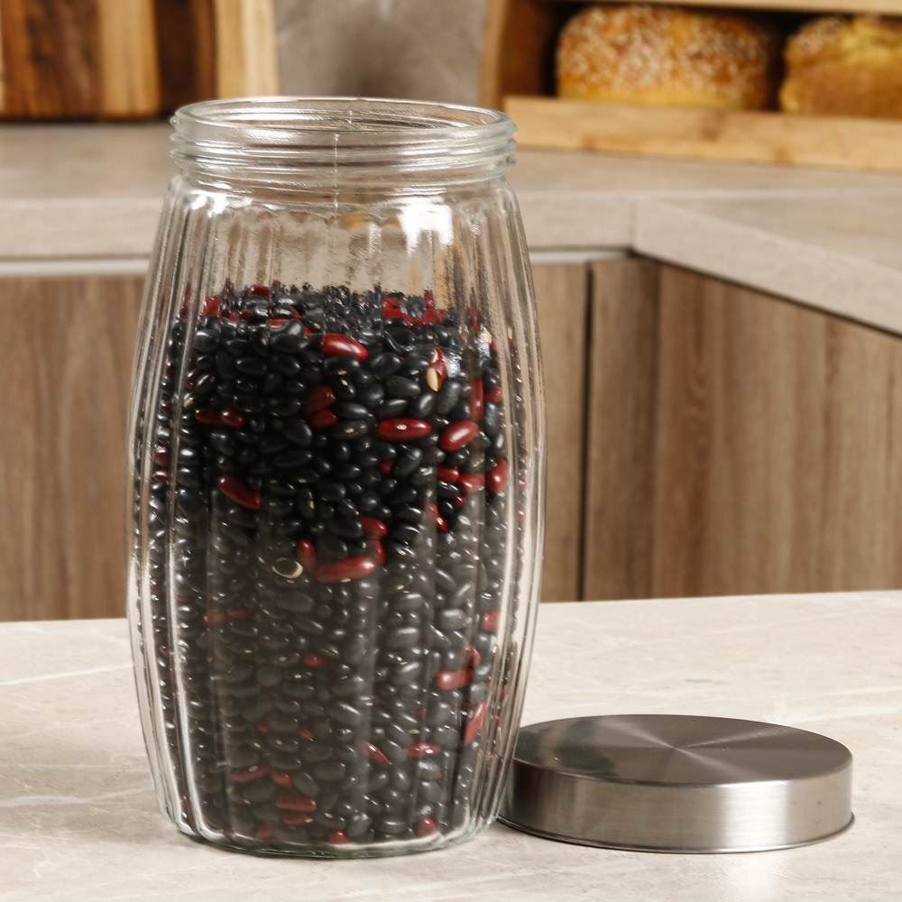 Pote De Vidro Redondo Com Tampa Havan Casa - 1,8 Litros