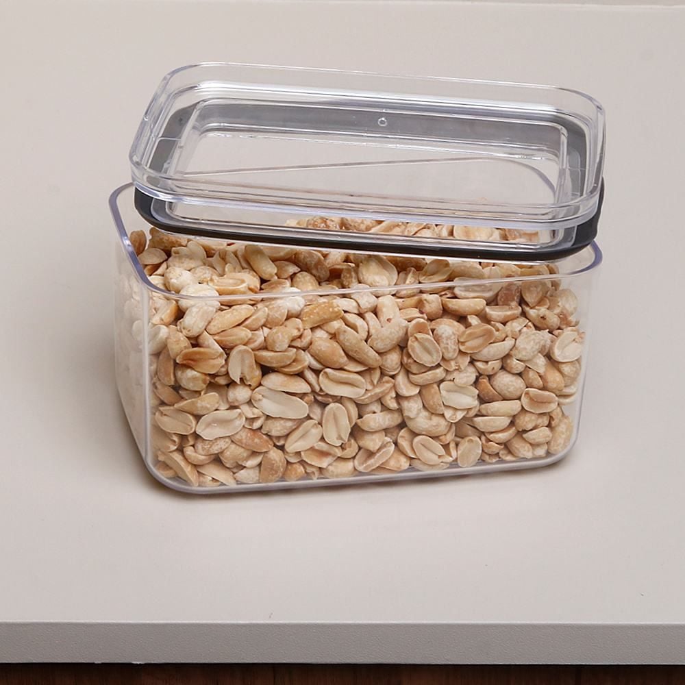 Pote Hermético Retangular Baixo 1 Litro Havan Casa - Transparente