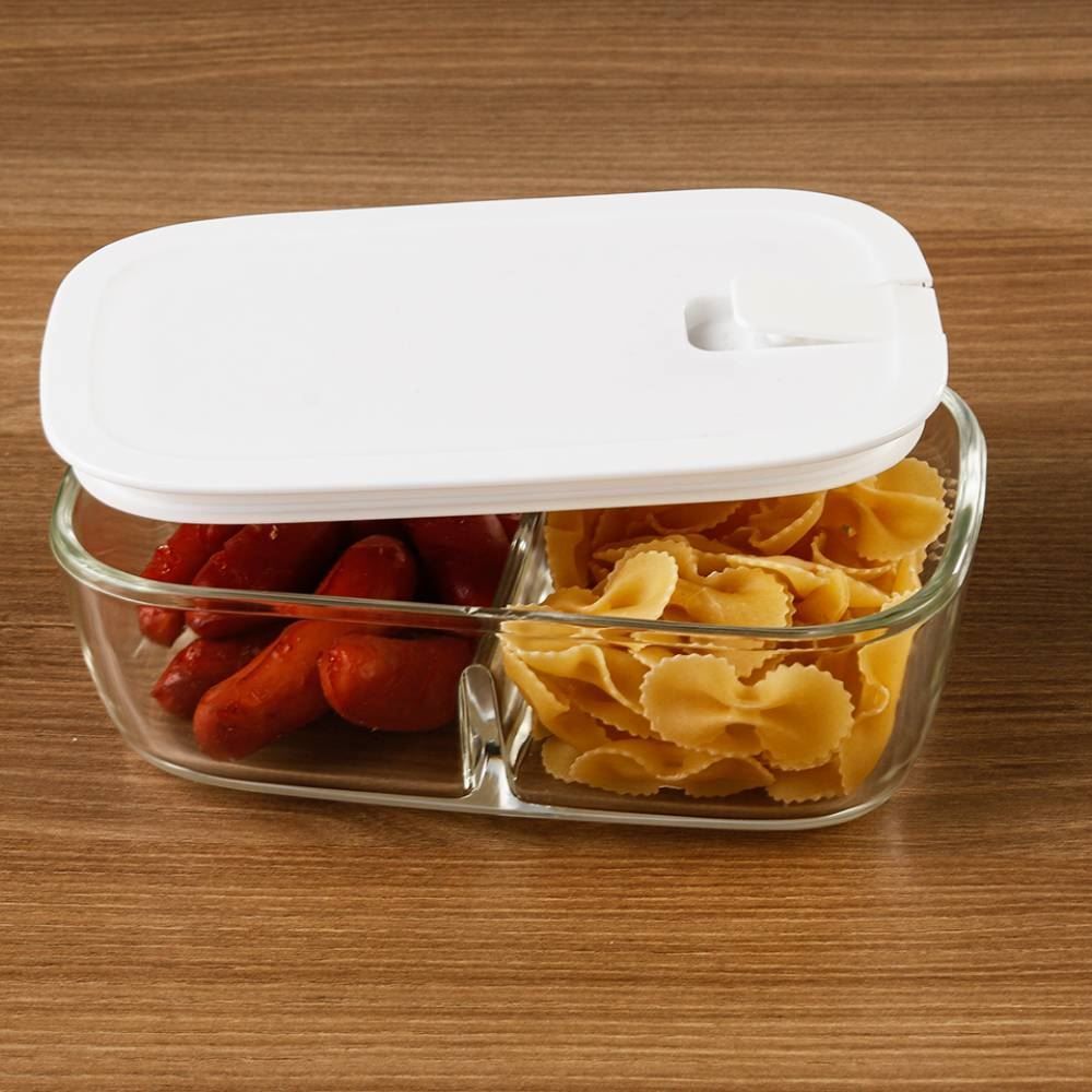 Pote Hermético Com Divisória Havan Casa 800 Ml - Branco