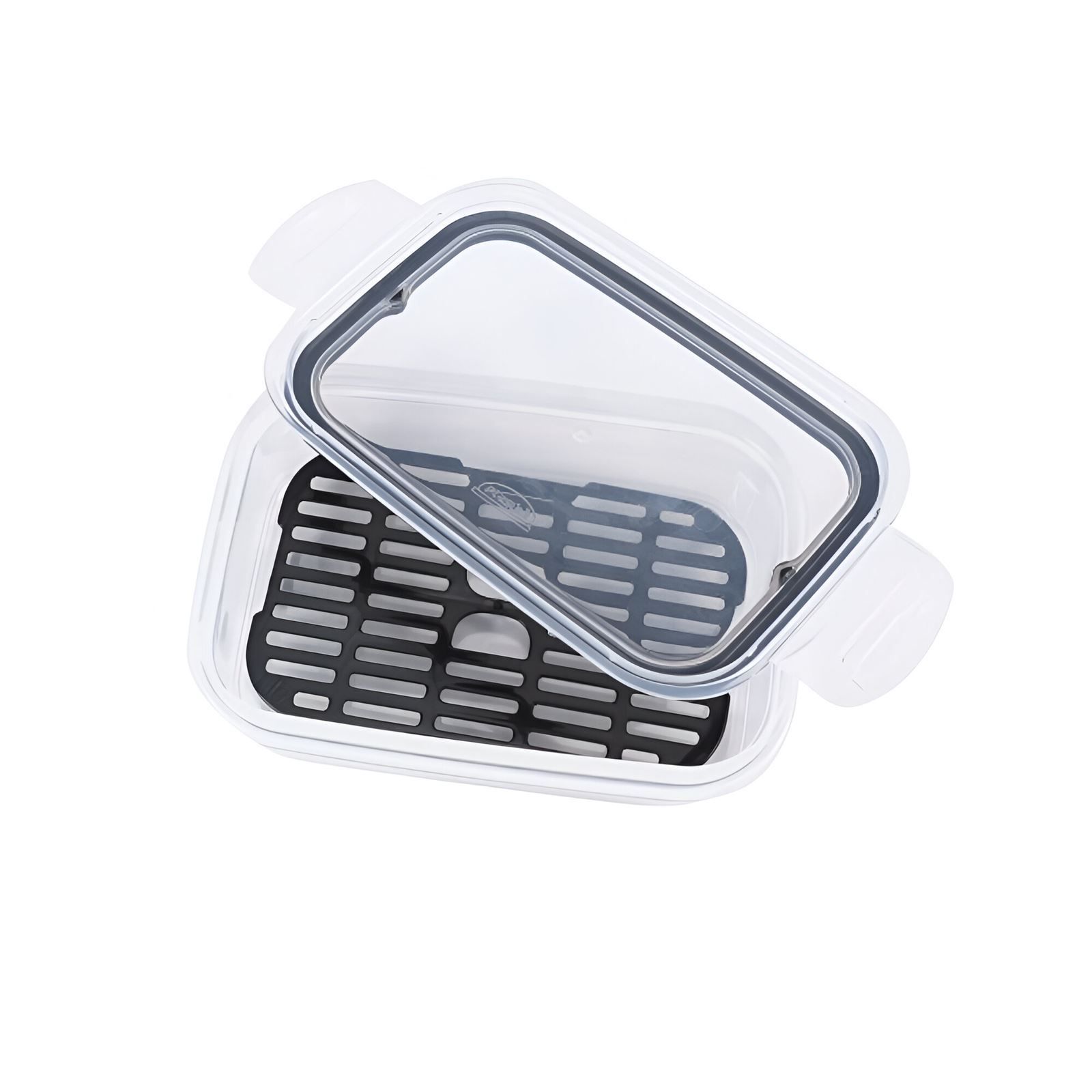 Pote Hermético Com Escorredor Trava Mais Plasútil 500Ml - Transparente