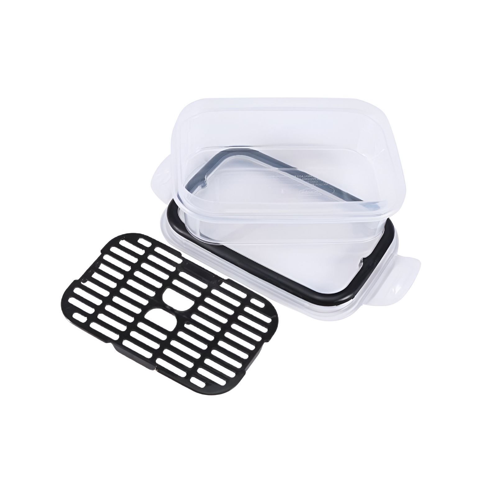 Pote Hermético Com Escorredor Trava Mais Plasútil 500Ml - Transparente