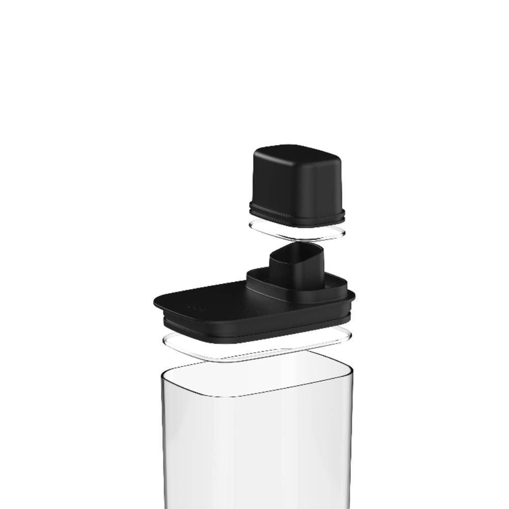 Pote Hermético Com Medidor 2,3 Litros Drop Ou - Preto