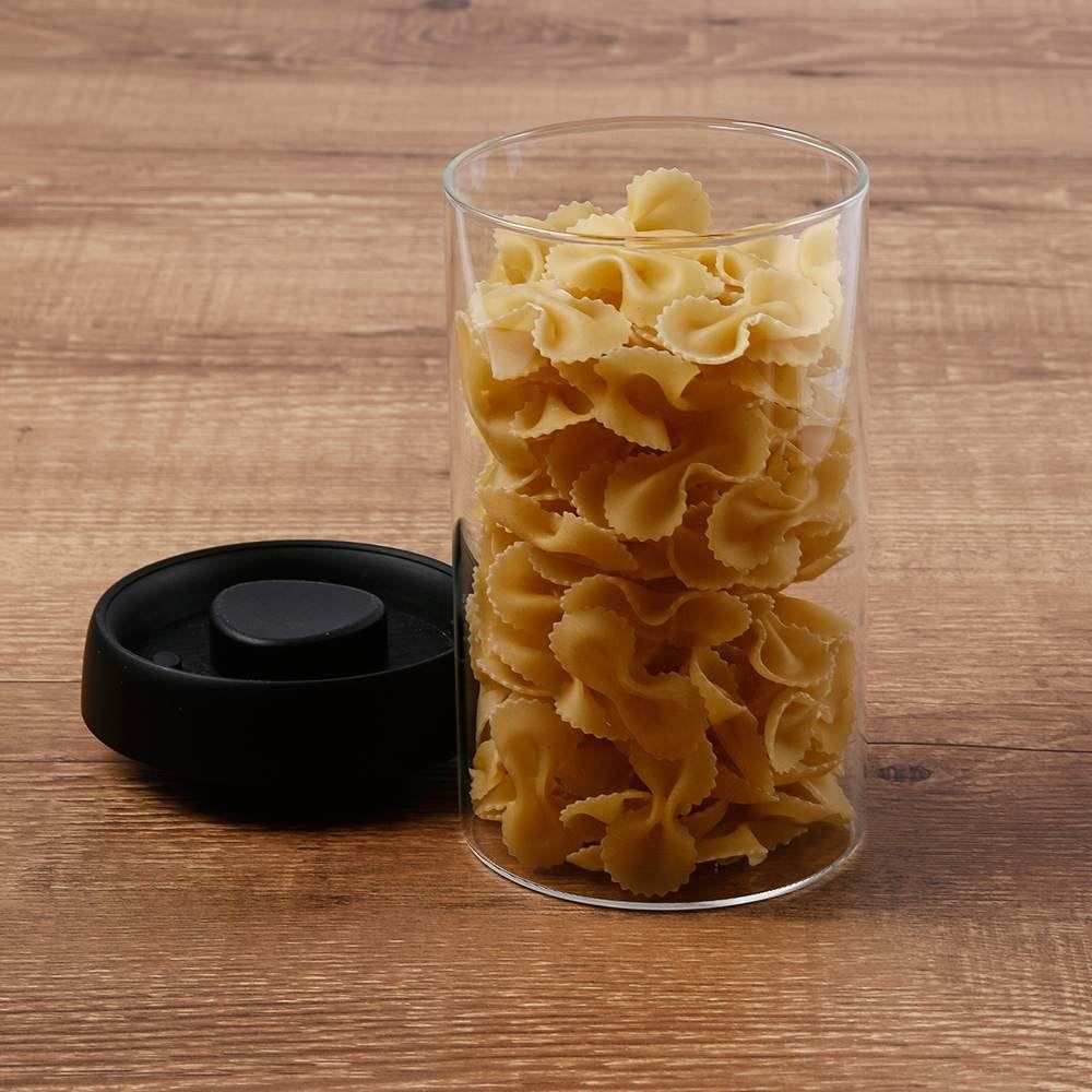 Pote Hermético Com Tampa A Vácuo Havan Casa 1 Litro - Preto