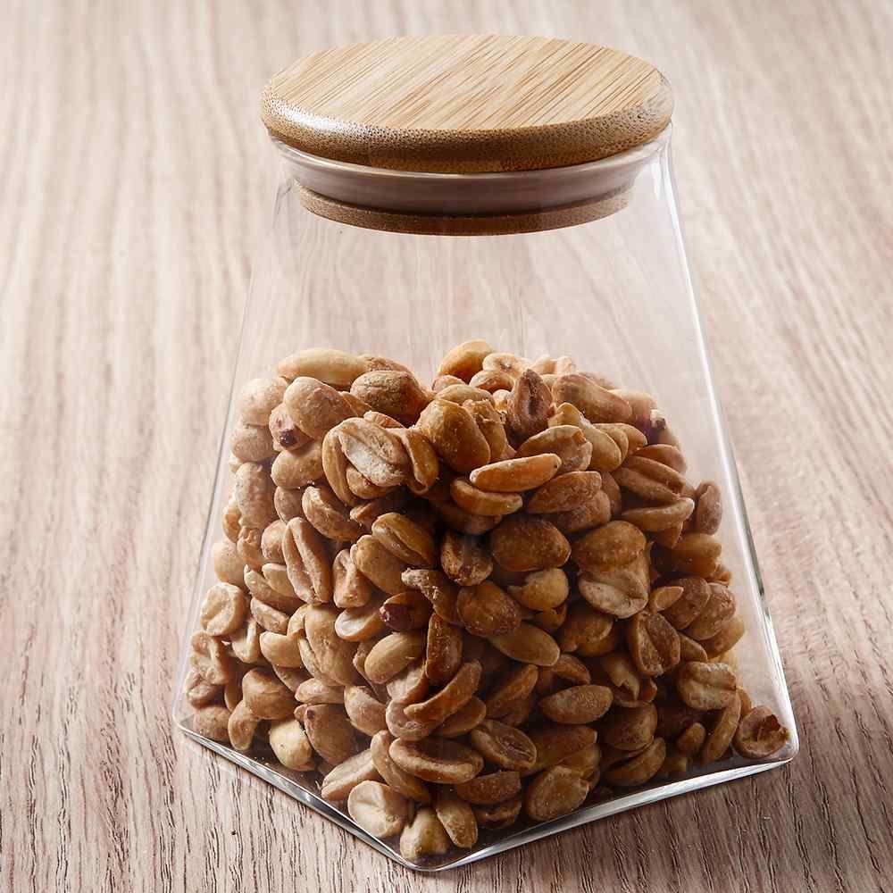 Pote Hermético Com Tampa De Bambu Havan Casa 560Ml - Vidro