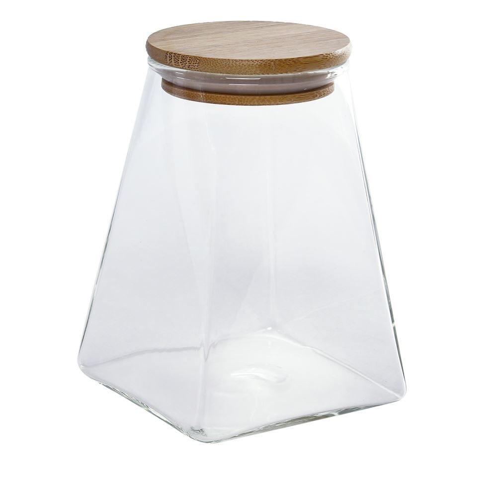 Pote Hermético Com Tampa De Bambu Havan Casa 920Ml - Vidro