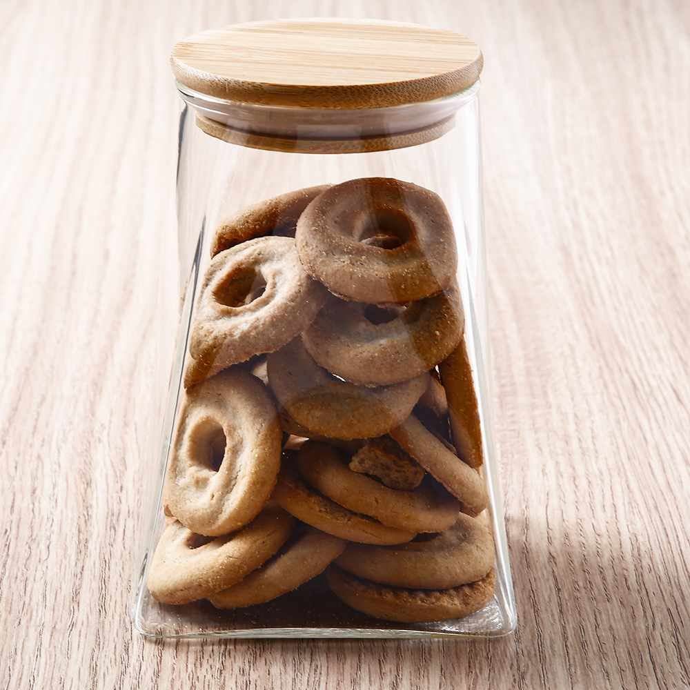 Pote Hermético Com Tampa De Bambu Havan Casa 920Ml - Vidro