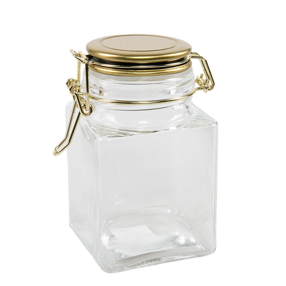 Pote Hermético Com Tampa De Metal Lyor 100Ml - Dourado