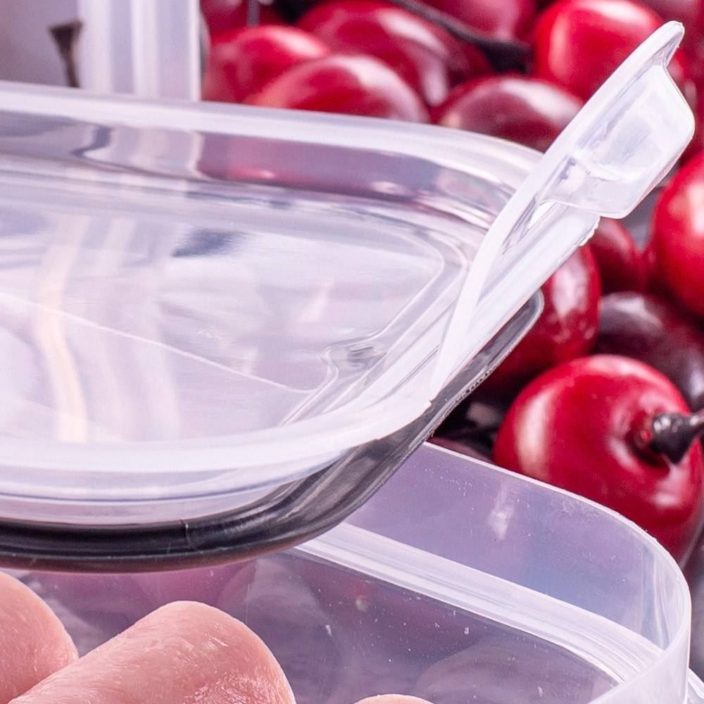 Pote Hermético De Plástico Com Escorredor Plasútil 1,2 Litros - Transparente