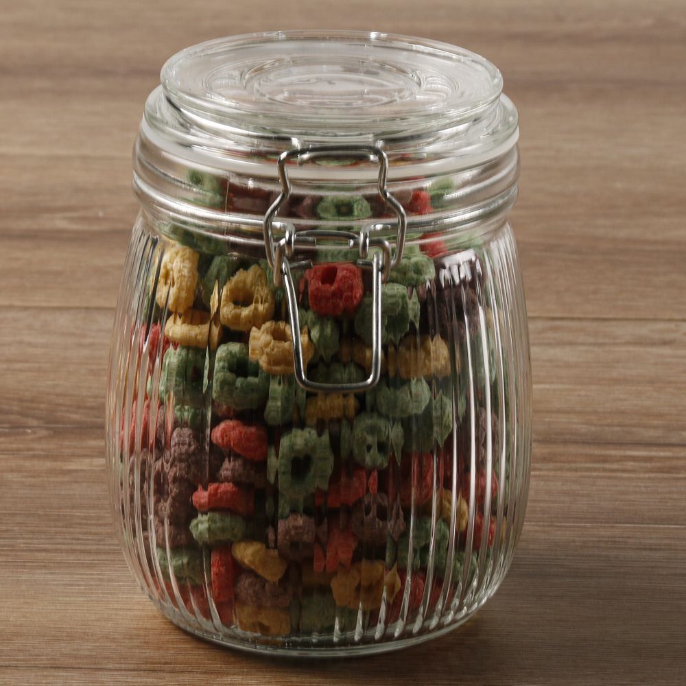 Pote Hermético De Vidro Canelado Havan Casa 750Ml - Transparente