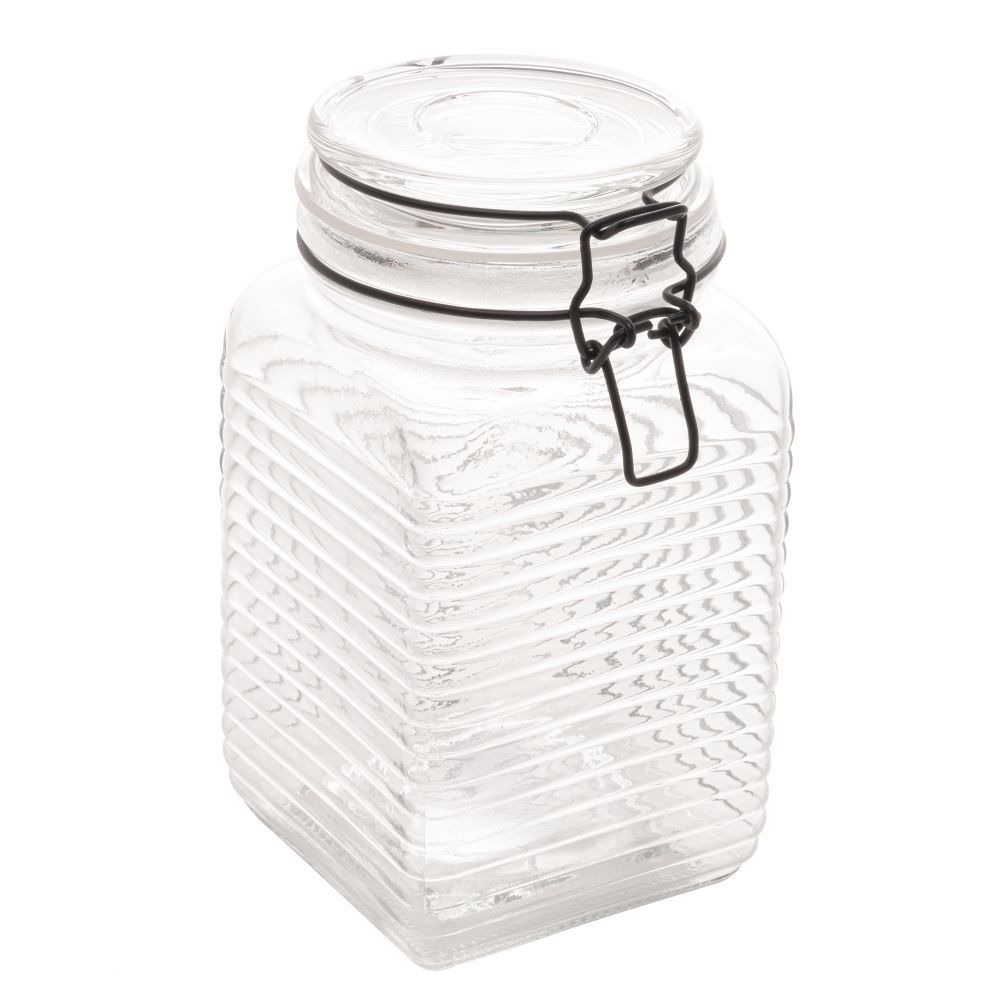 Pote Hermético Quadrado Lyor 1,7 Litros - Preto