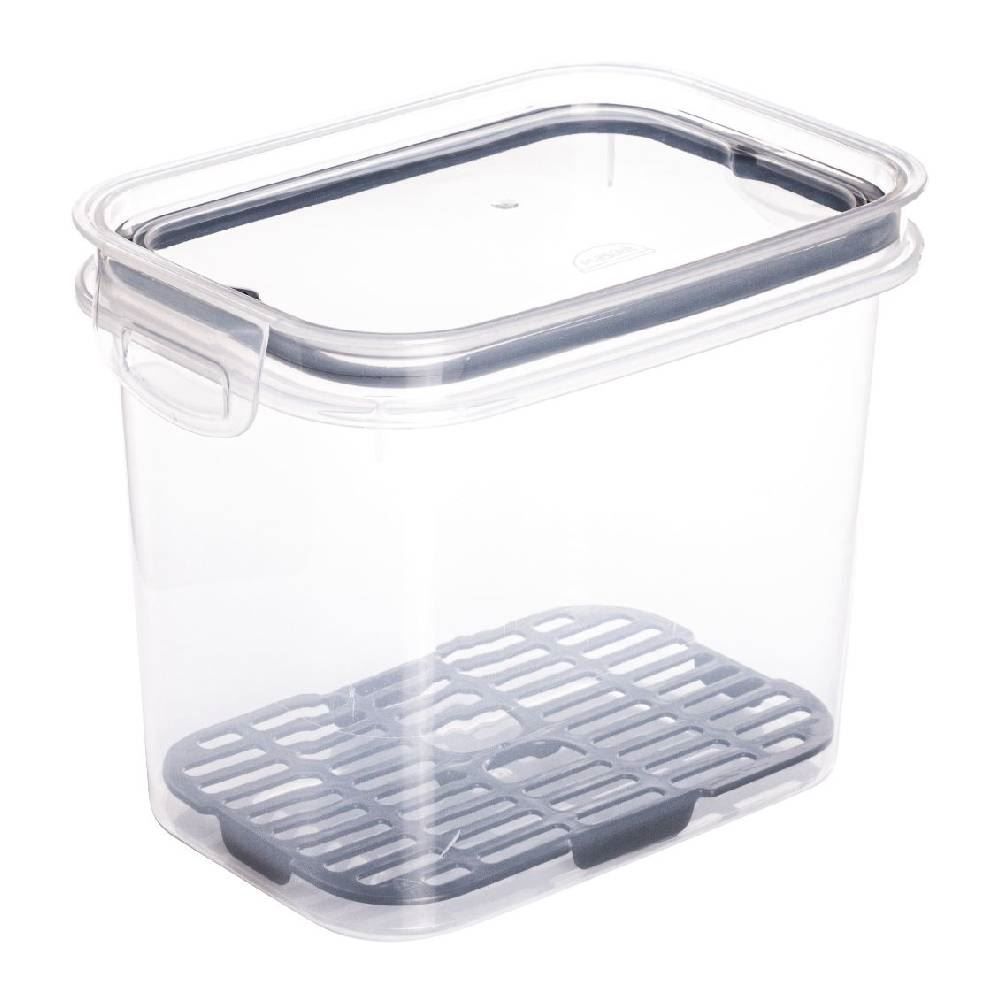 Pote Hermético Plasútil Com Escorredor 1,8Litros - Transparente 