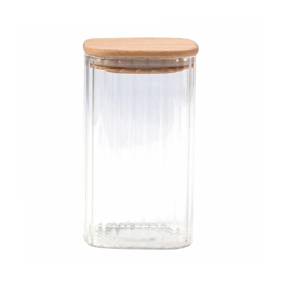 Pote Hermético Quadrado Com Tampa Havan Casa 1,3 Litros - Bambu