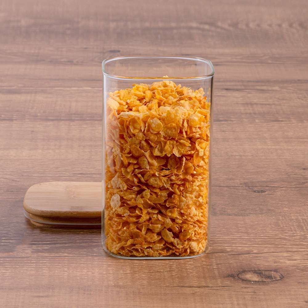 Pote Hermético Quadrado Com Tampa Havan Casa 1,35 Litros - Bambu