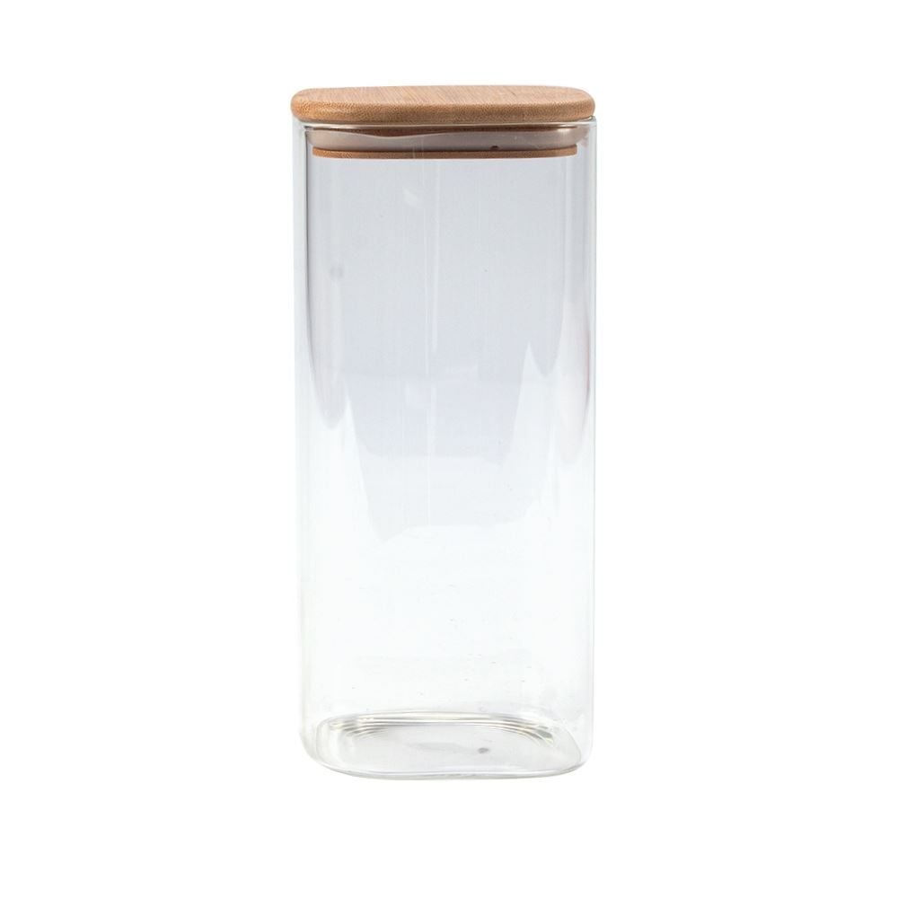 Pote Hermético Quadrado Com Tampa Havan Casa 1,7 Litros - Bambu