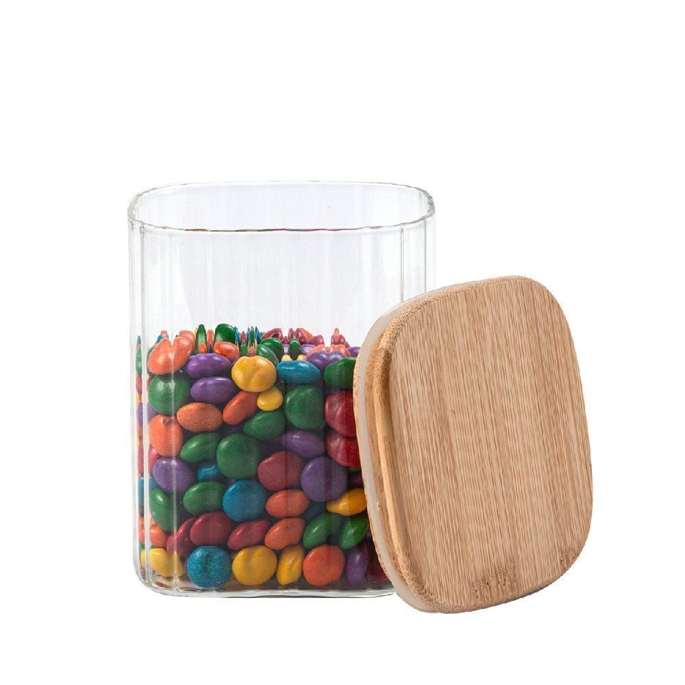 Pote Hermético Quadrado Com Tampa Havan Casa 940 Ml - Bambu