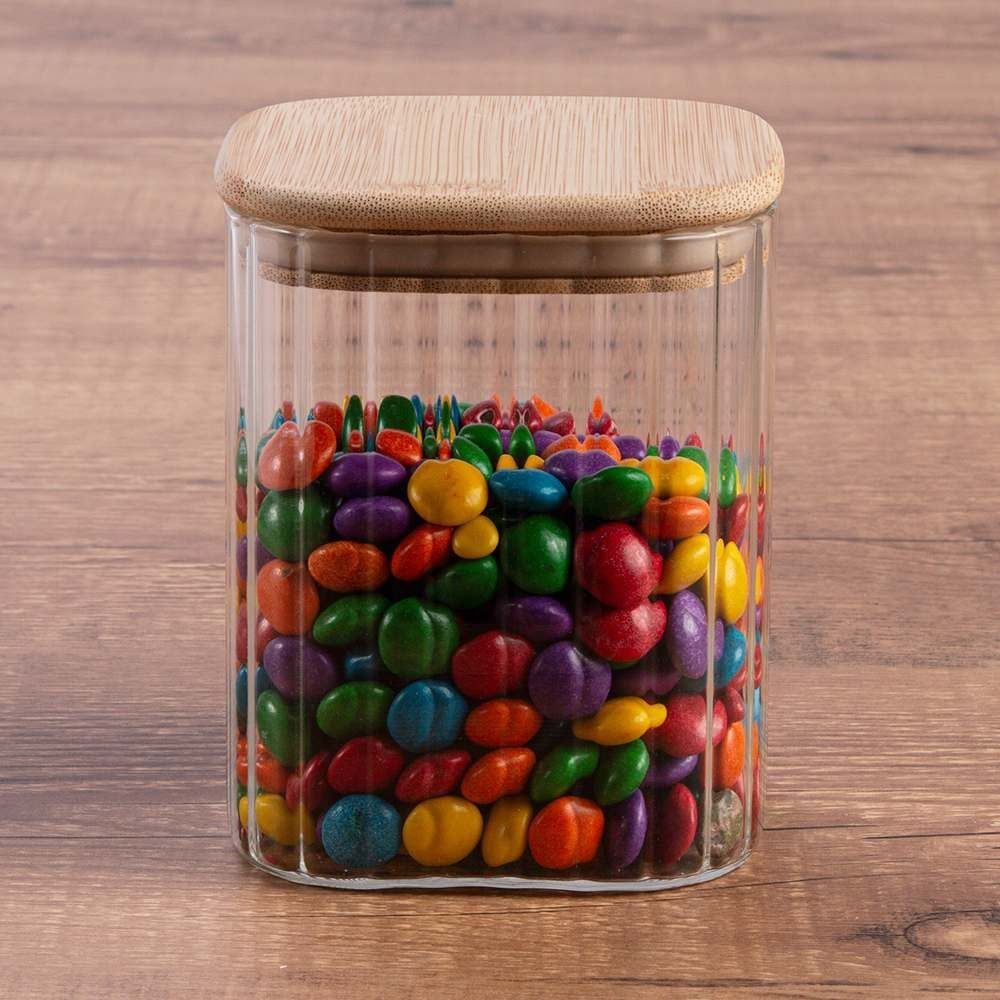 Pote Hermético Quadrado Com Tampa Havan Casa 940 Ml - Bambu
