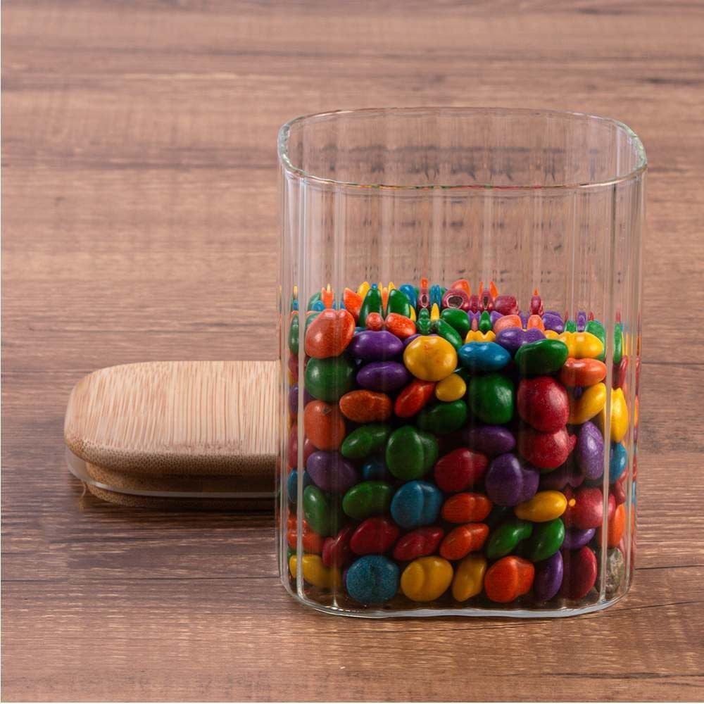 Pote Hermético Quadrado Com Tampa Havan Casa 940 Ml - Bambu
