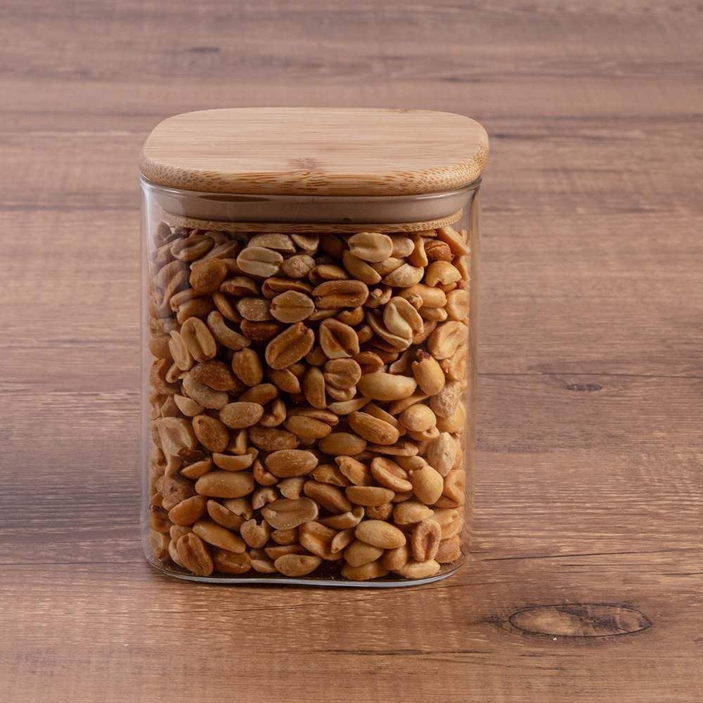 Pote Hermético Quadrado Com Tampa Havan Casa 960 Ml - Bambu
