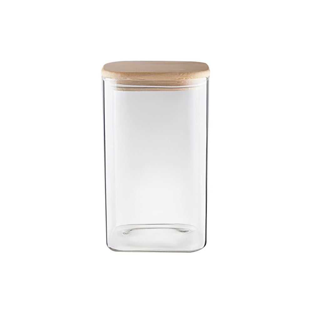 Pote Hermético Quadrado De Vidro Liege Hauskraft 1,2 Litros