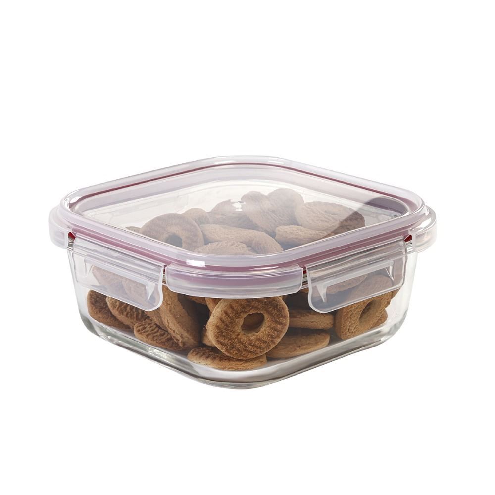 Pote Hermético Quadrado Havan Casa 1,2 Litros - Vidro Transparente 