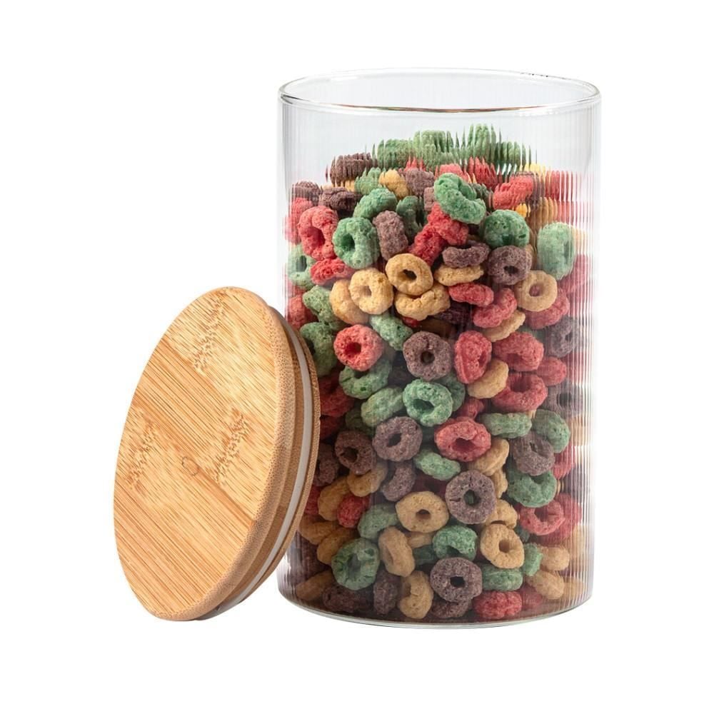 Pote Hermético Redondo Com Tampa Havan Casa 1,1 Litros - Bambu