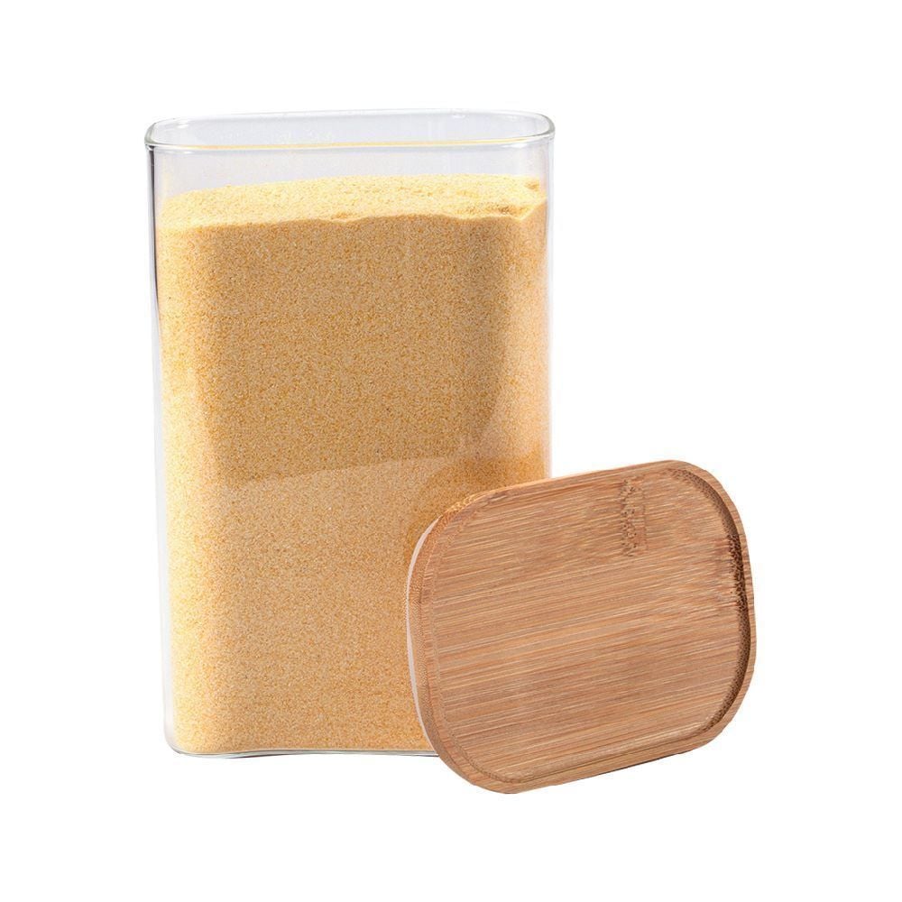 Pote Hermético Retangular Com Tampa Havan Casa 1,3 Litros - Bambu