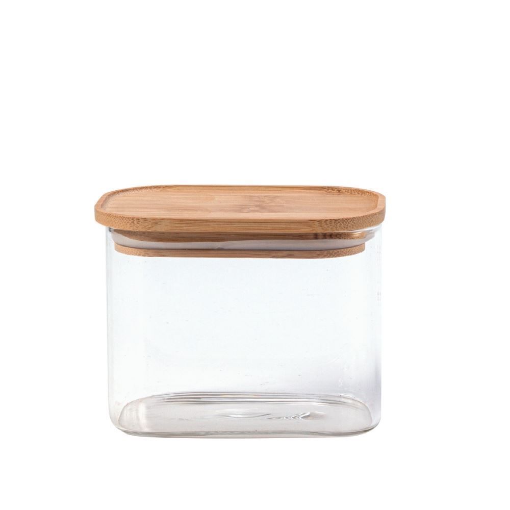 Pote Hermético Retangular Com Tampa Havan Casa 630 Ml - Bambu