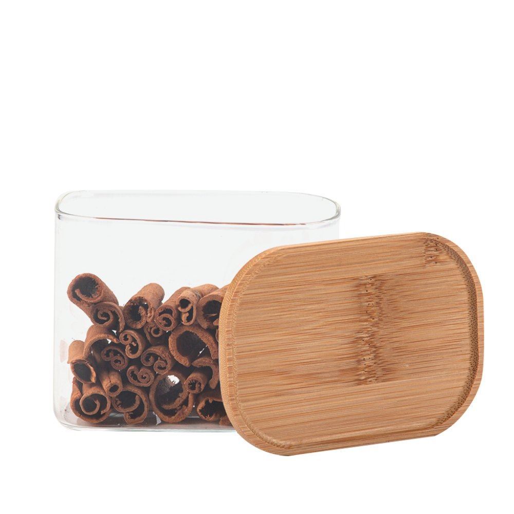 Pote Hermético Retangular Com Tampa Havan Casa 630 Ml - Bambu