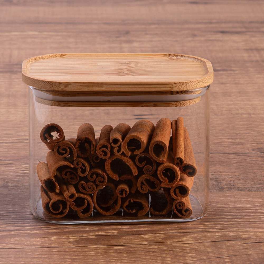 Pote Hermético Retangular Com Tampa Havan Casa 630 Ml - Bambu