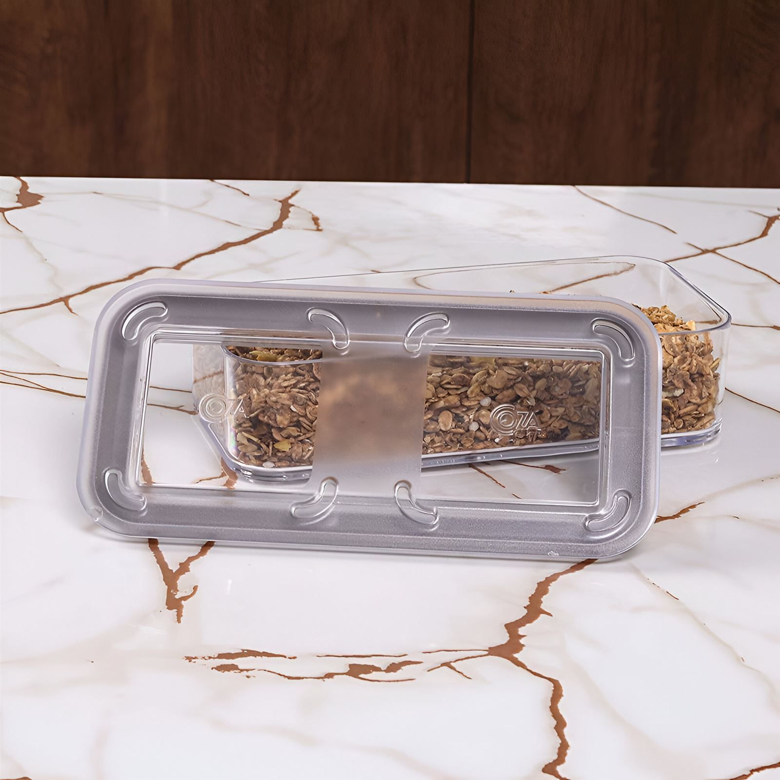 Pote Hermético Retangular Modo Coza 530Ml - Transparente