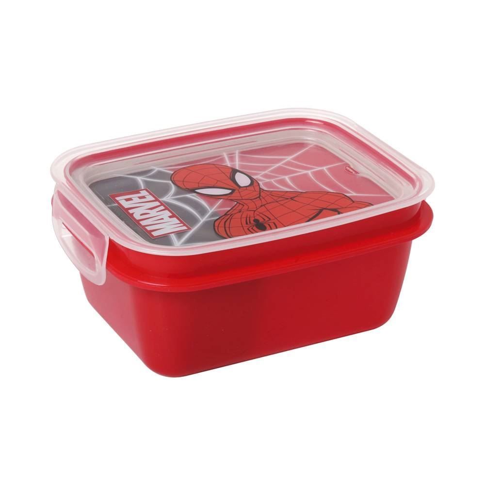 Pote Marmita com Trava Homem Aranha Plasútil 630Ml - Vermelho