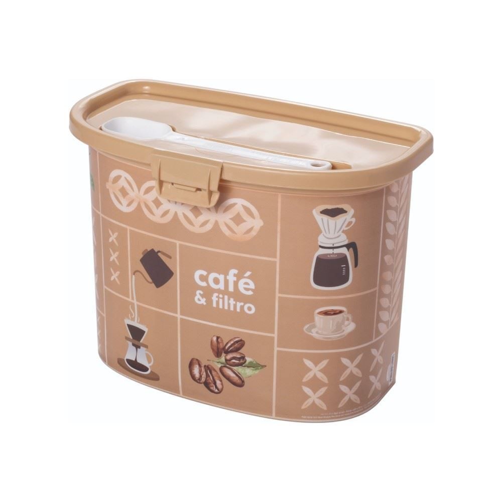 Pote Porta Café E Filtro Decorado Plasútil 1,5 Litros - Fendi