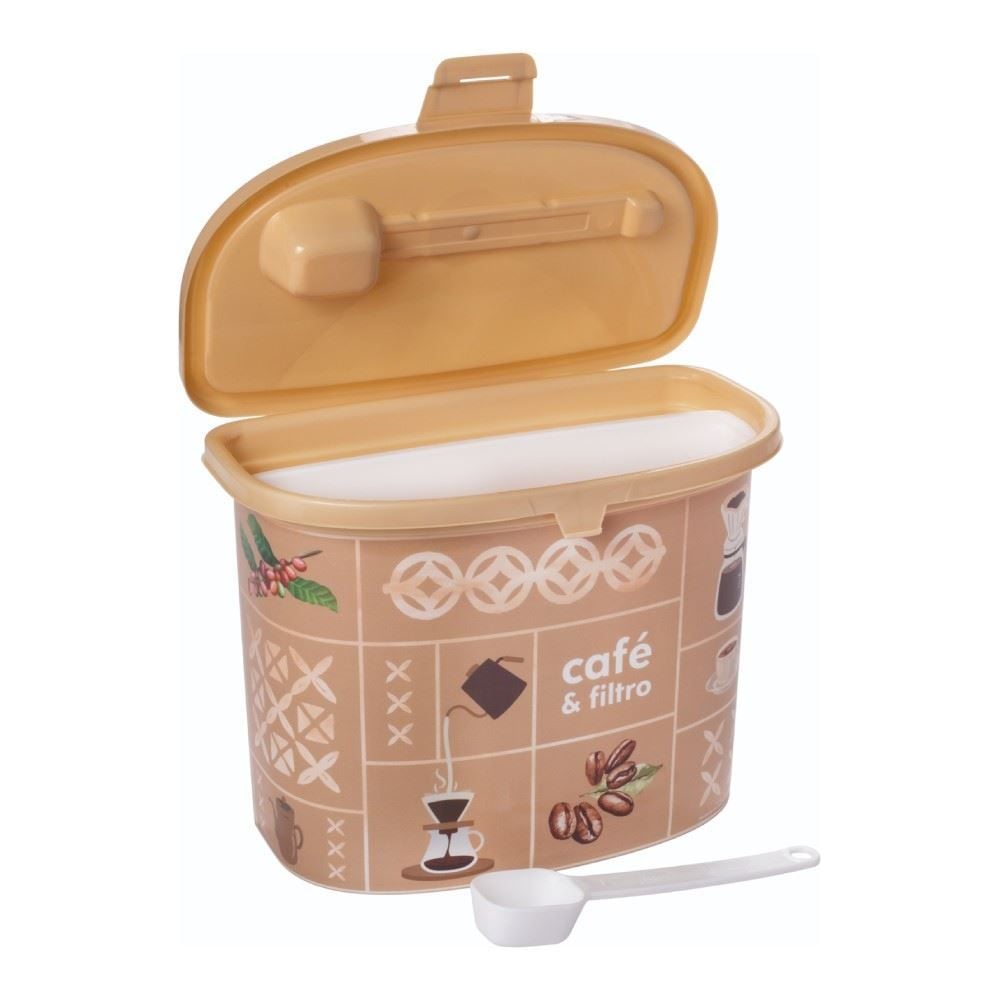 Pote Porta Café E Filtro Decorado Plasútil 1,5 Litros - Fendi