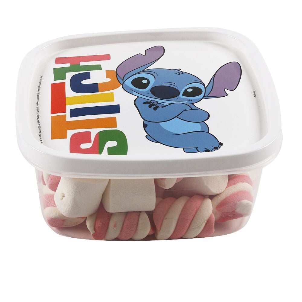 Pote Quadrado Decorado Stitch Plasútil 1,1 Litros - Stitch